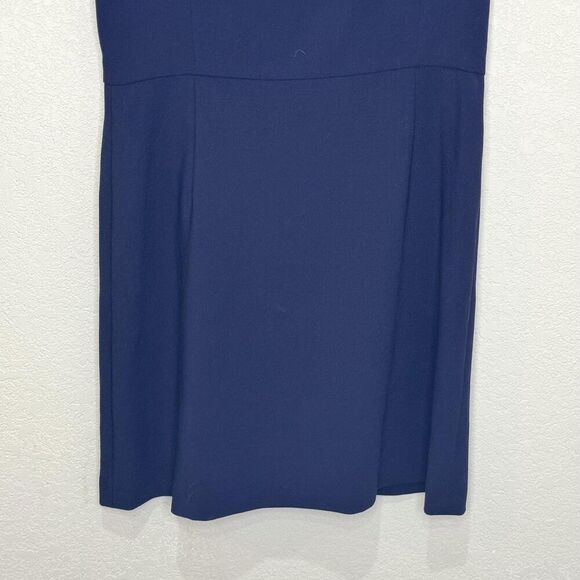 French Connection Dress Medium Whisper Navy Blue Short Sleeve Work Office Career - Picture 5 of 9